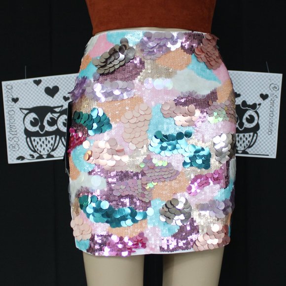 Bebe Embellished Mini Skirt - Picture 1 of 7